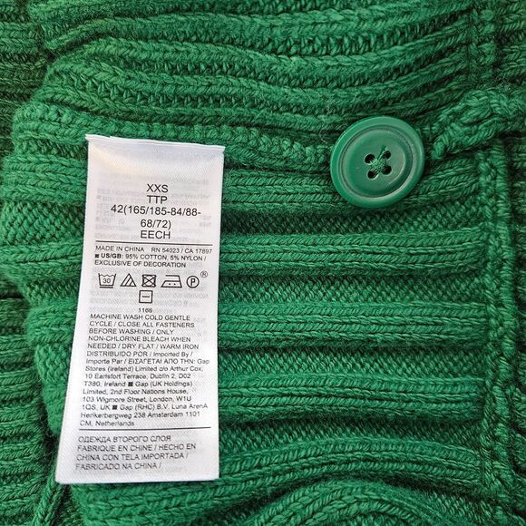 BANANA REPUBLIC ATHLETICS Varsity Cardigan Sweater XXS Preppy Oversized RARE - Picture 8 of 9